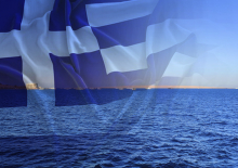 У берегов греческого острова затонуло грузовое судно