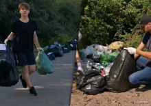 Волонтеры ОНФ избавили от мусора Жемчужный пляж в Петербурге 