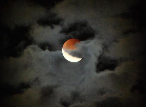 Пользователи соцсетей делятся снимками «кровавой» луны