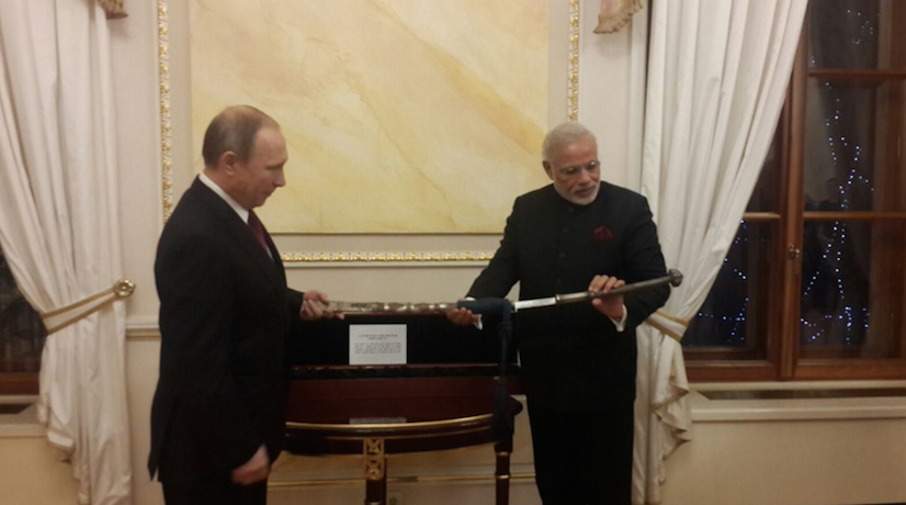 Путин подарил премьер-министру Индии редчайшие подарки